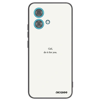 Picasee husă neagră din silicon pentru Motorola Edge 40 Neo - Girl, do it for you