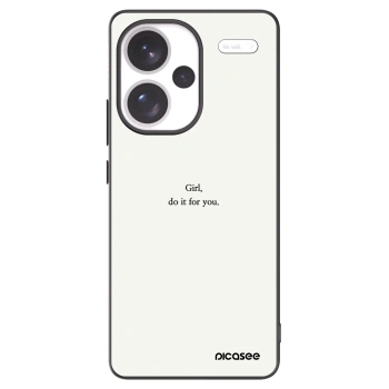 Picasee husă neagră din silicon pentru Xiaomi Redmi Note 13 Pro+ 5G - Girl, do it for you