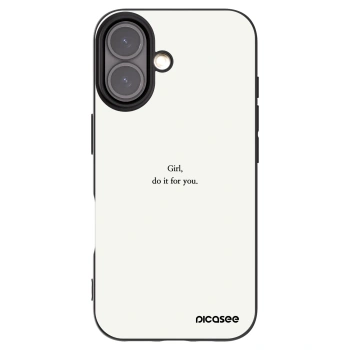 Picasee husă neagră din silicon pentru Apple iPhone 16 - Girl, do it for you