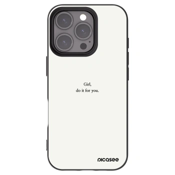 Picasee husă neagră din silicon pentru Apple iPhone 16 Pro - Girl, do it for you