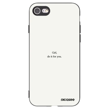 Picasee husă neagră din silicon pentru Apple iPhone 8 - Girl, do it for you