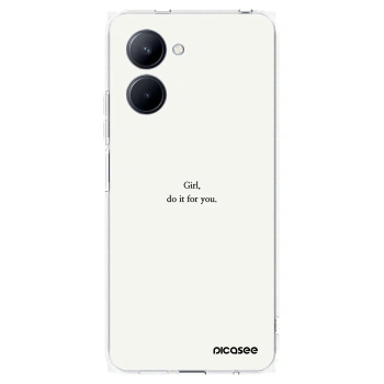 Picasee husă transparentă din silicon pentru Realme C33 (2023) - Girl, do it for you