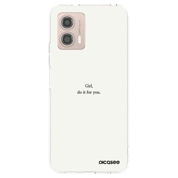 Picasee husă transparentă din silicon pentru Motorola Moto G53 5G - Girl, do it for you