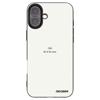 Picasee husă neagră din silicon pentru Apple iPhone 16 Plus - Girl, do it for you
