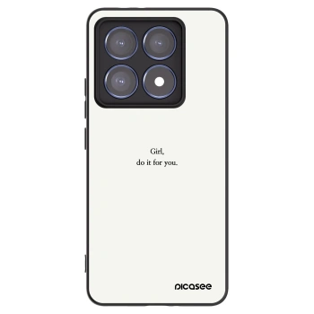 Picasee husă neagră din silicon pentru Xiaomi 14T Pro - Girl, do it for you