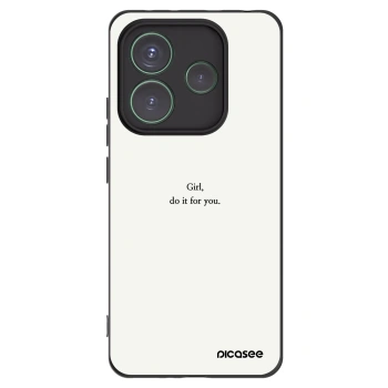 Picasee husă neagră din silicon pentru Xiaomi Redmi Note 14 5G - Girl, do it for you