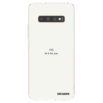 Picasee husă transparentă din silicon pentru Samsung Galaxy S10 Plus G975 - Girl, do it for you