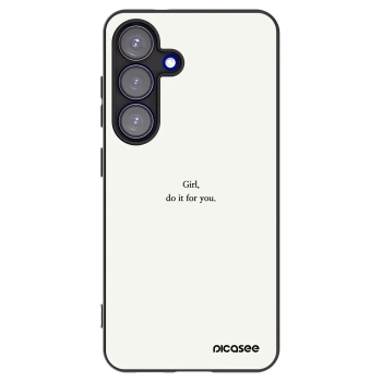Picasee husă neagră din silicon pentru Samsung Galaxy S25 5G - Girl, do it for you