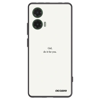 Picasee husă neagră din silicon pentru Motorola Moto G35 5G - Girl, do it for you