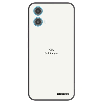 Picasee husă neagră din silicon pentru Motorola Moto G34 5G - Girl, do it for you