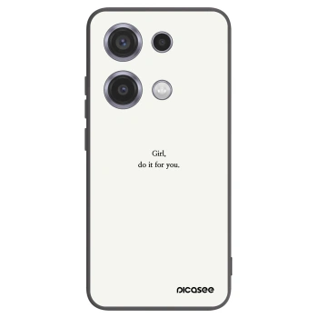 Picasee husă neagră din silicon pentru Xiaomi Redmi Note 14S - Girl, do it for you
