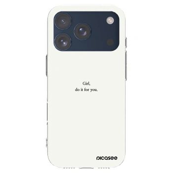 Picasee husă transparentă din silicon pentru Apple iPhone 17 Pro - Girl, do it for you