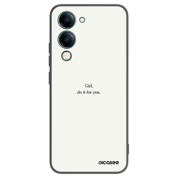 Picasee husă neagră din silicon pentru Vivo Y29s 5G - Girl, do it for you