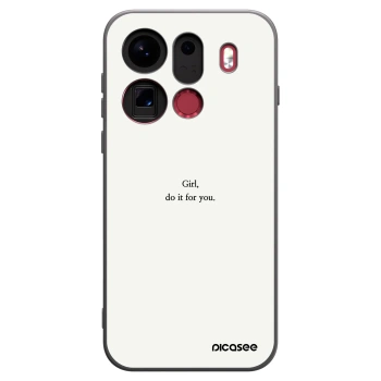 Picasee husă neagră din silicon pentru OPPO Find X9 Pro - Girl, do it for you