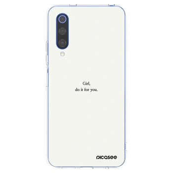 Picasee husă transparentă din silicon pentru Xiaomi Mi 9 SE - Girl, do it for you