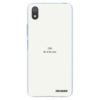 Picasee husă transparentă din silicon pentru Xiaomi Redmi 7A - Girl, do it for you