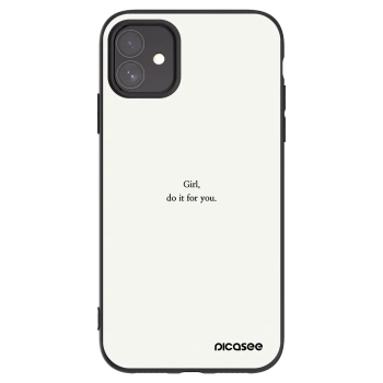 Picasee husă neagră din silicon pentru Apple iPhone 11 - Girl, do it for you