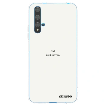Picasee husă transparentă din silicon pentru Huawei Nova 5T - Girl, do it for you