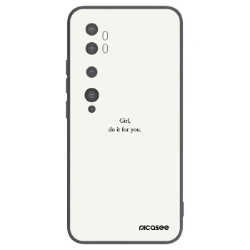 Picasee husă neagră din silicon pentru Xiaomi Mi Note 10 (Pro) - Girl, do it for you