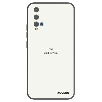 Picasee husă neagră din silicon pentru Huawei Nova 5T - Girl, do it for you