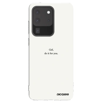 Picasee husă transparentă din silicon pentru Samsung Galaxy S20 Ultra 5G G988F - Girl, do it for you