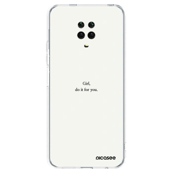 Picasee husă transparentă din silicon pentru Xiaomi Redmi Note 9 Pro - Girl, do it for you