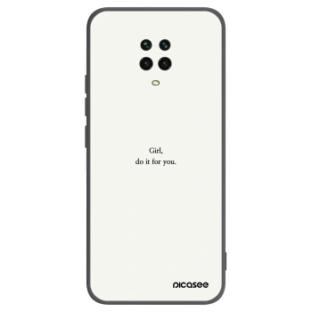 Picasee husă neagră din silicon pentru Xiaomi Redmi Note 9 Pro - Girl, do it for you
