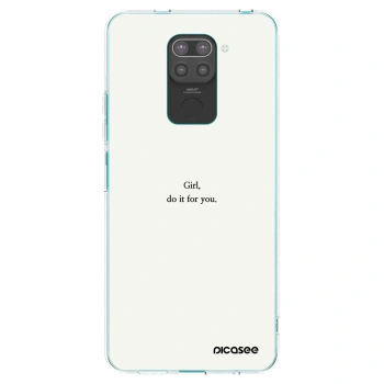 Picasee husă neagră din silicon pentru Xiaomi Redmi Note 9 - Girl, do it for you