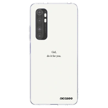 Picasee husă transparentă din silicon pentru Xiaomi Mi Note 10 Lite - Girl, do it for you