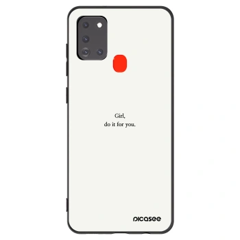 Picasee husă neagră din silicon pentru Samsung Galaxy A21s - Girl, do it for you