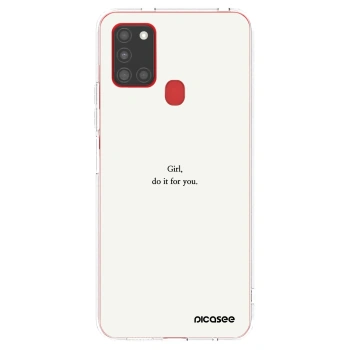 Picasee husă transparentă din silicon pentru Samsung Galaxy A21s - Girl, do it for you