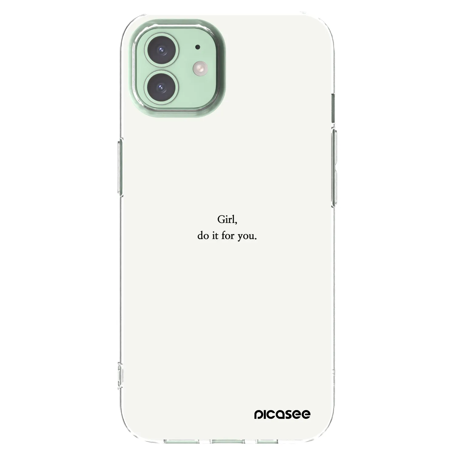 Picasee husă transparentă din silicon pentru Apple iPhone 12 Pro - Girl, do it for you