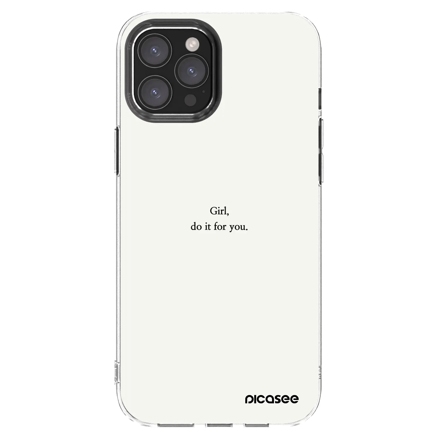 Picasee husă transparentă din silicon pentru Apple iPhone 12 Pro Max - Girl, do it for you