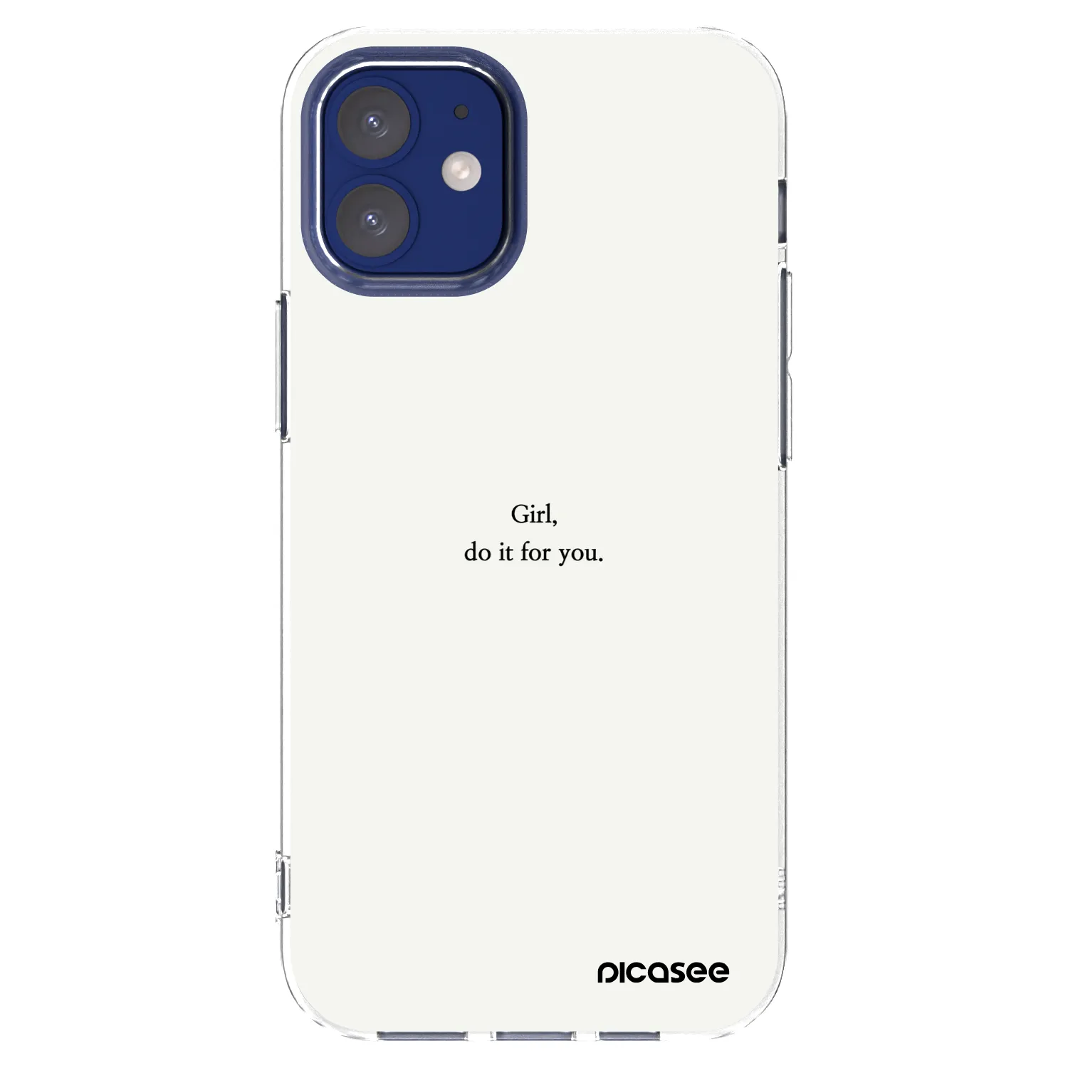Picasee husă transparentă din silicon pentru Apple iPhone 12 mini - Girl, do it for you