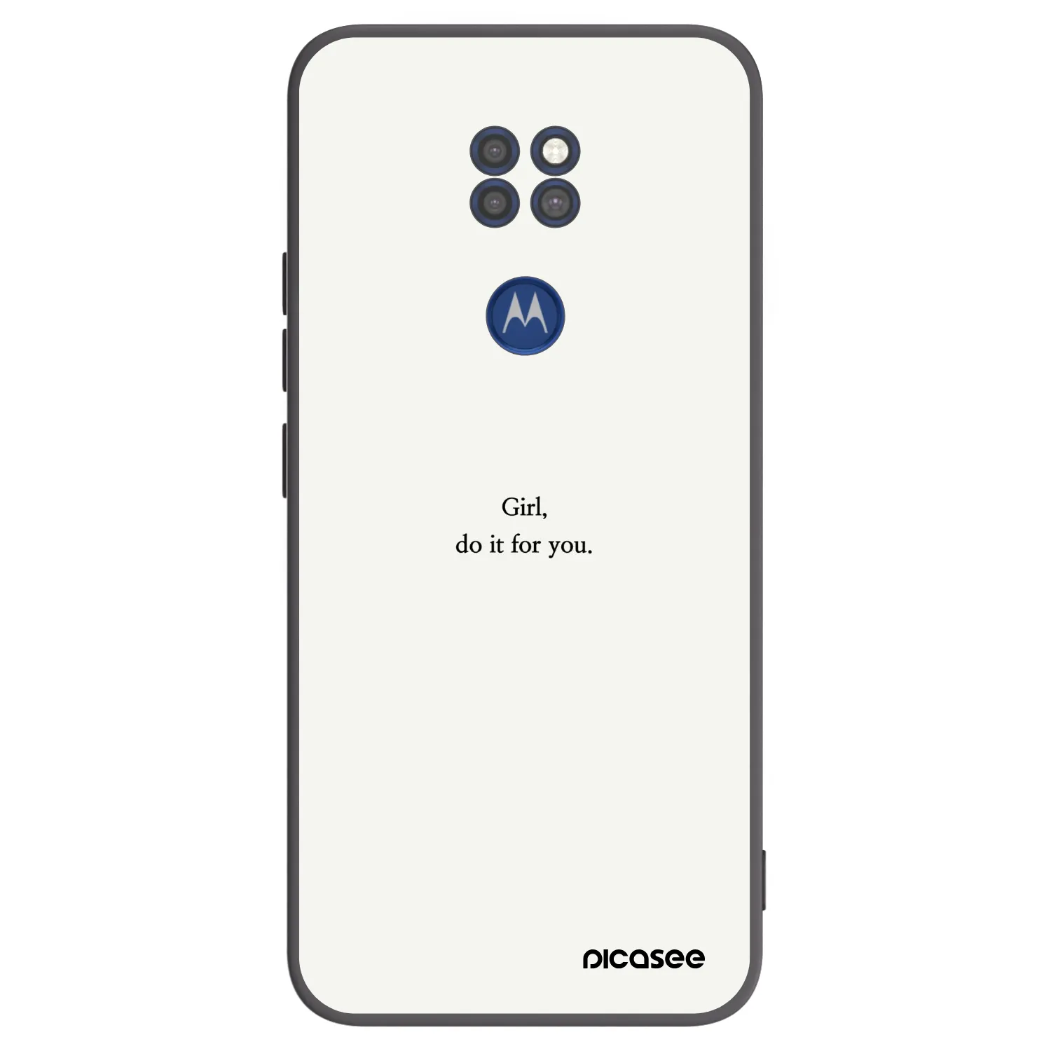 Picasee husă neagră din silicon pentru Motorola Moto G9 Play - Girl, do it for you