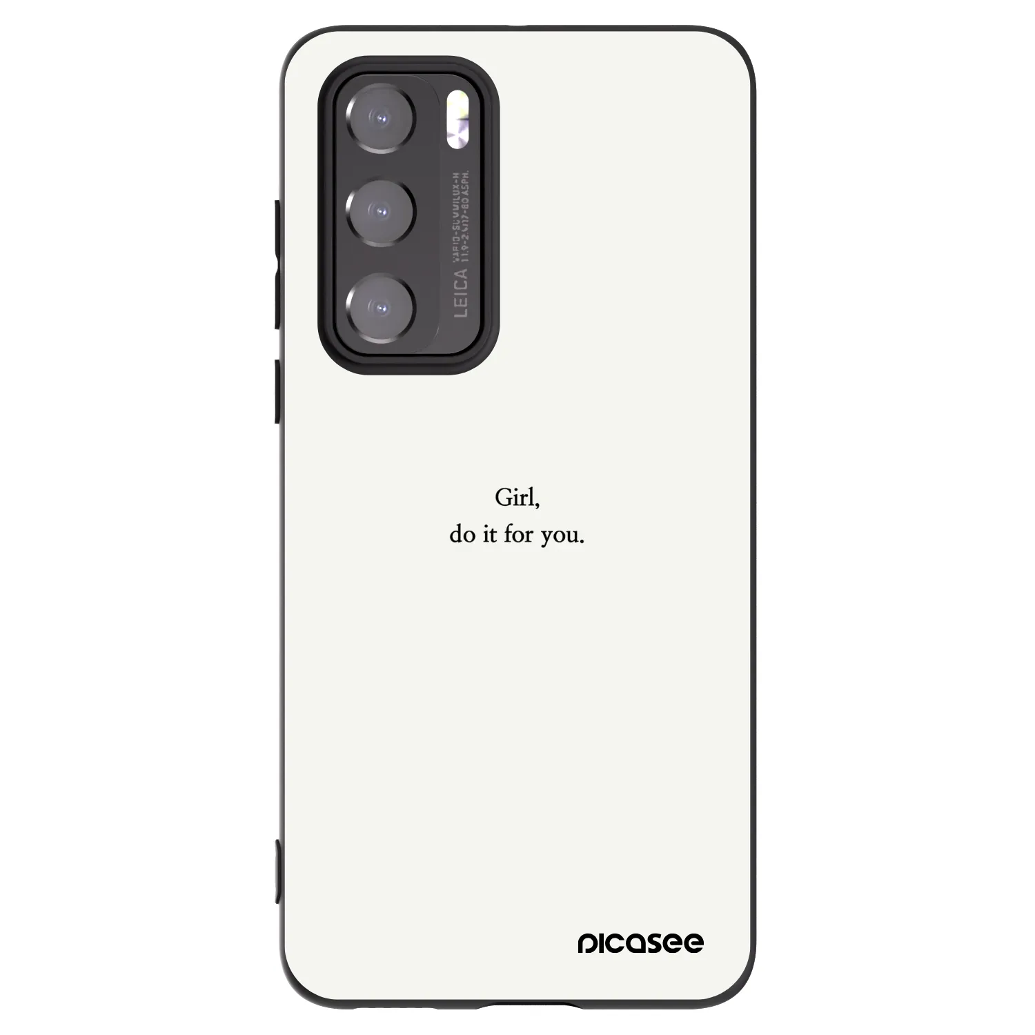 Picasee husă neagră din silicon pentru Huawei P40 - Girl, do it for you
