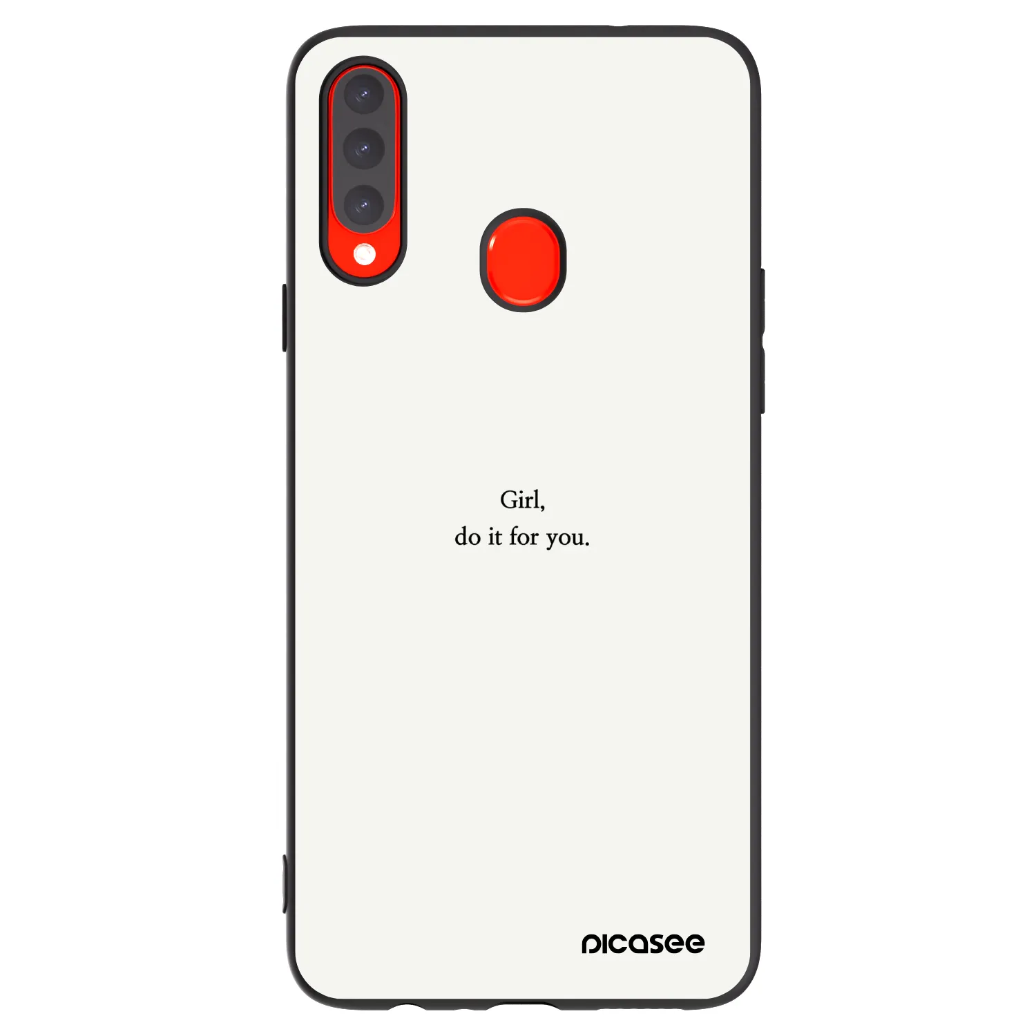 Picasee husă neagră din silicon pentru Samsung Galaxy A20s - Girl, do it for you