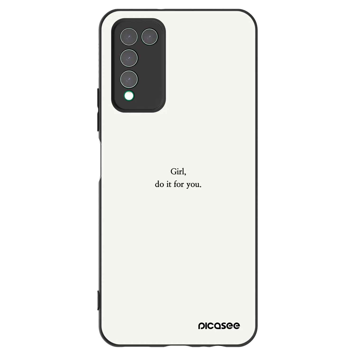 Picasee husă neagră din silicon pentru Honor 10X Lite - Girl, do it for you