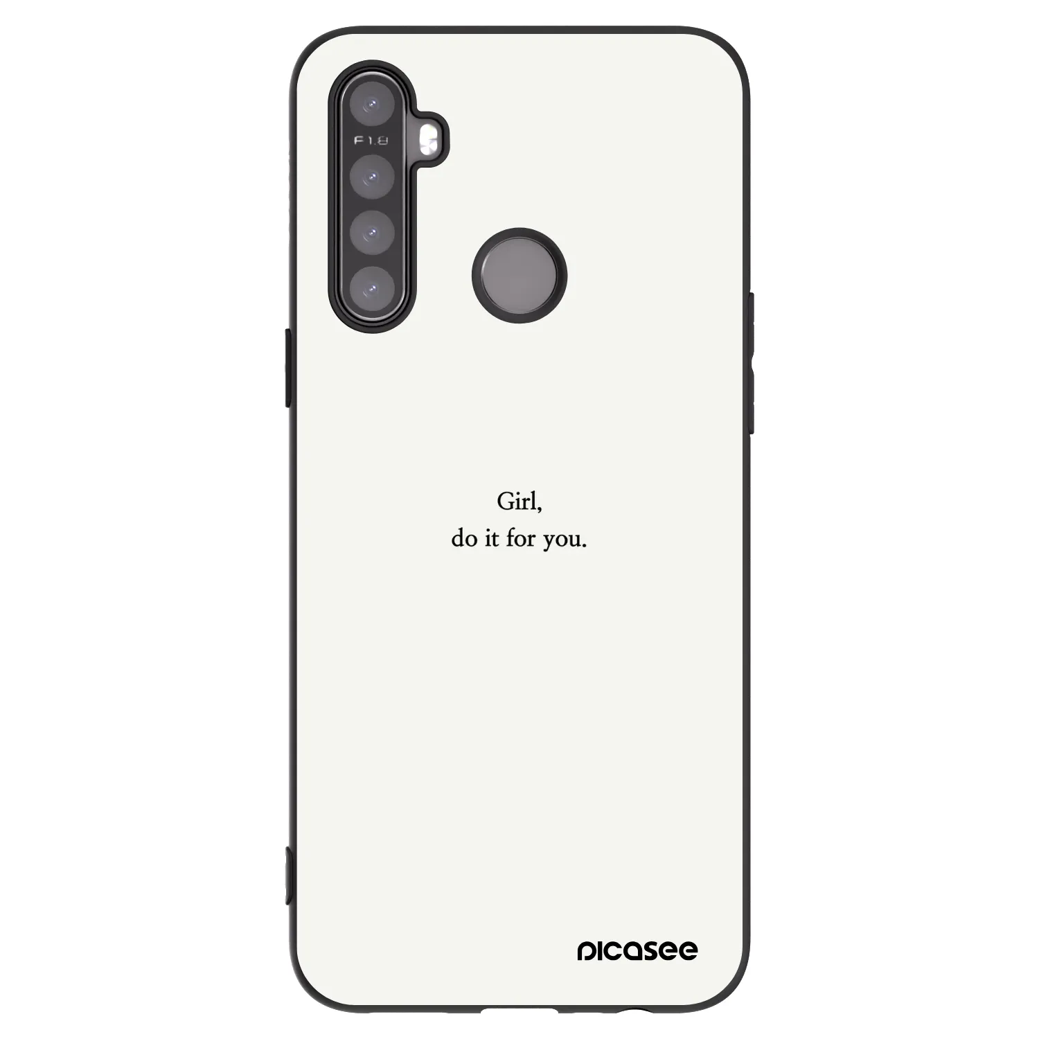 Picasee husă neagră din silicon pentru Realme 5 - Girl, do it for you
