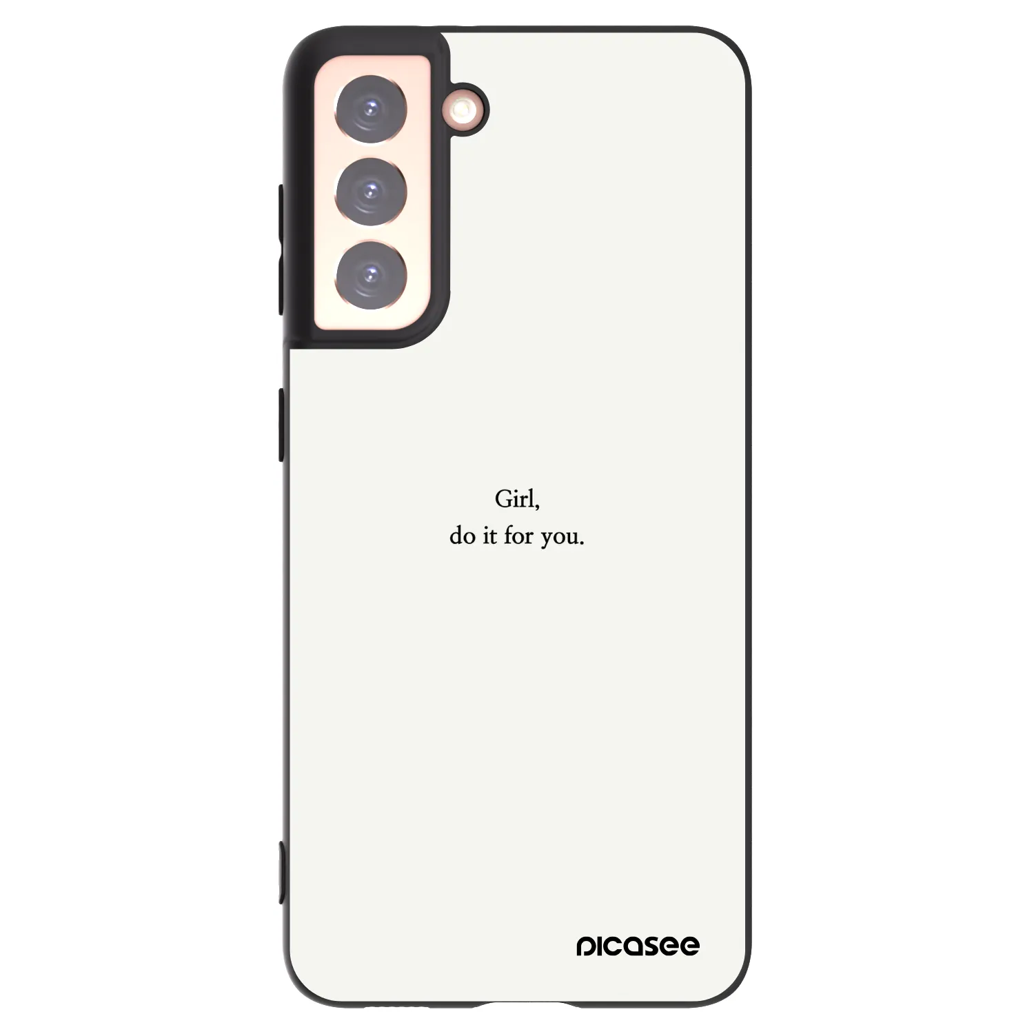 Picasee husă neagră din silicon pentru Samsung Galaxy S21 5G G991B - Girl, do it for you