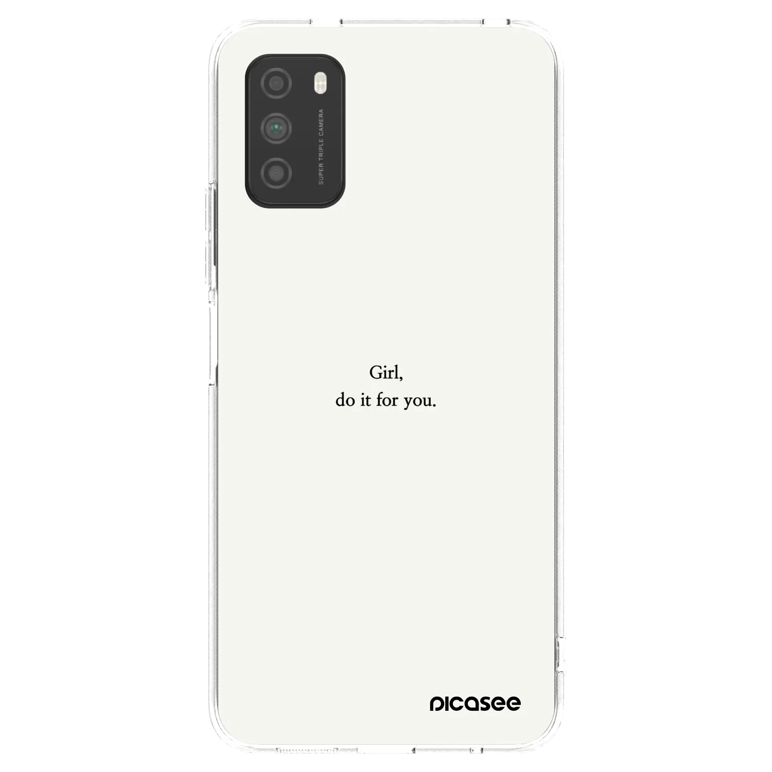 Picasee husă transparentă din silicon pentru Xiaomi Poco M3 - Girl, do it for you