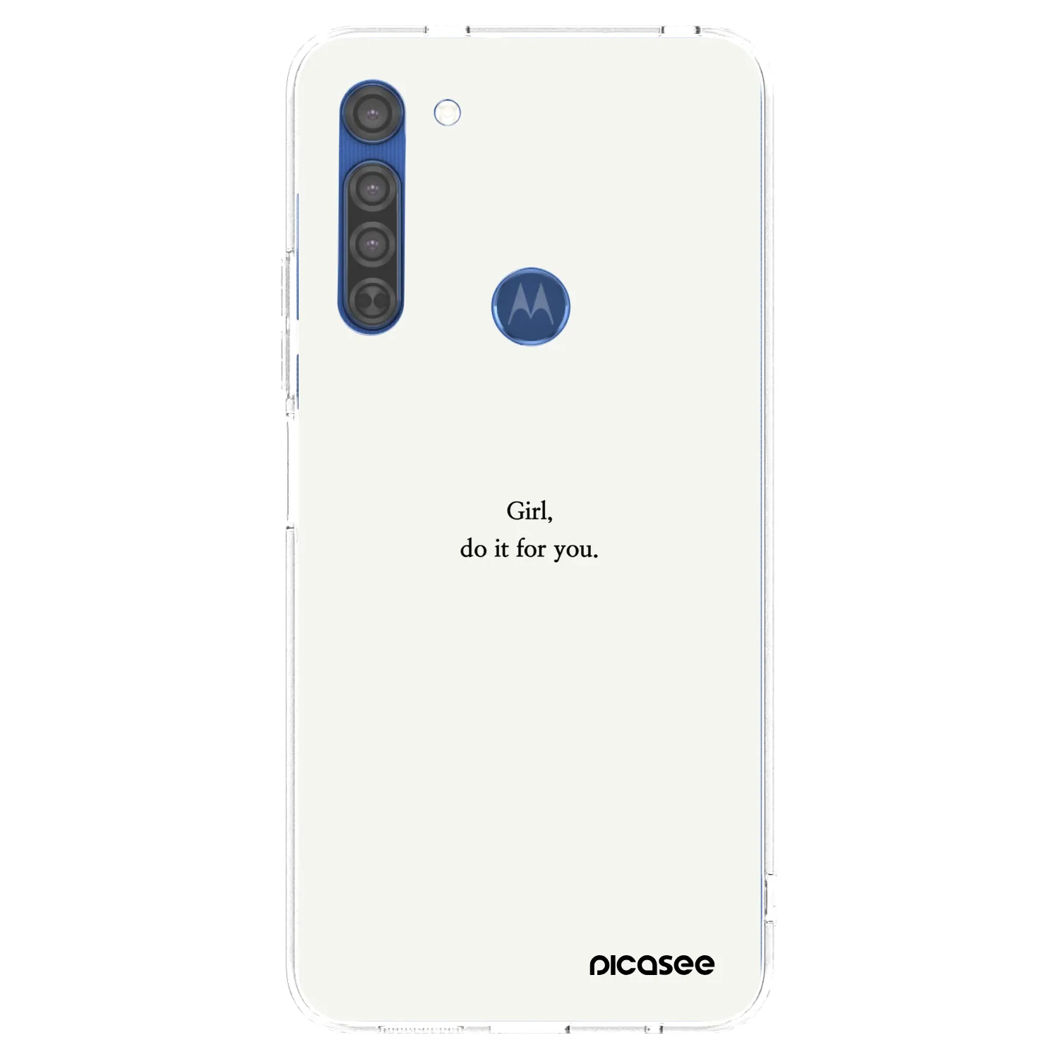 Picasee husă transparentă din silicon pentru Motorola Moto G8 - Girl, do it for you