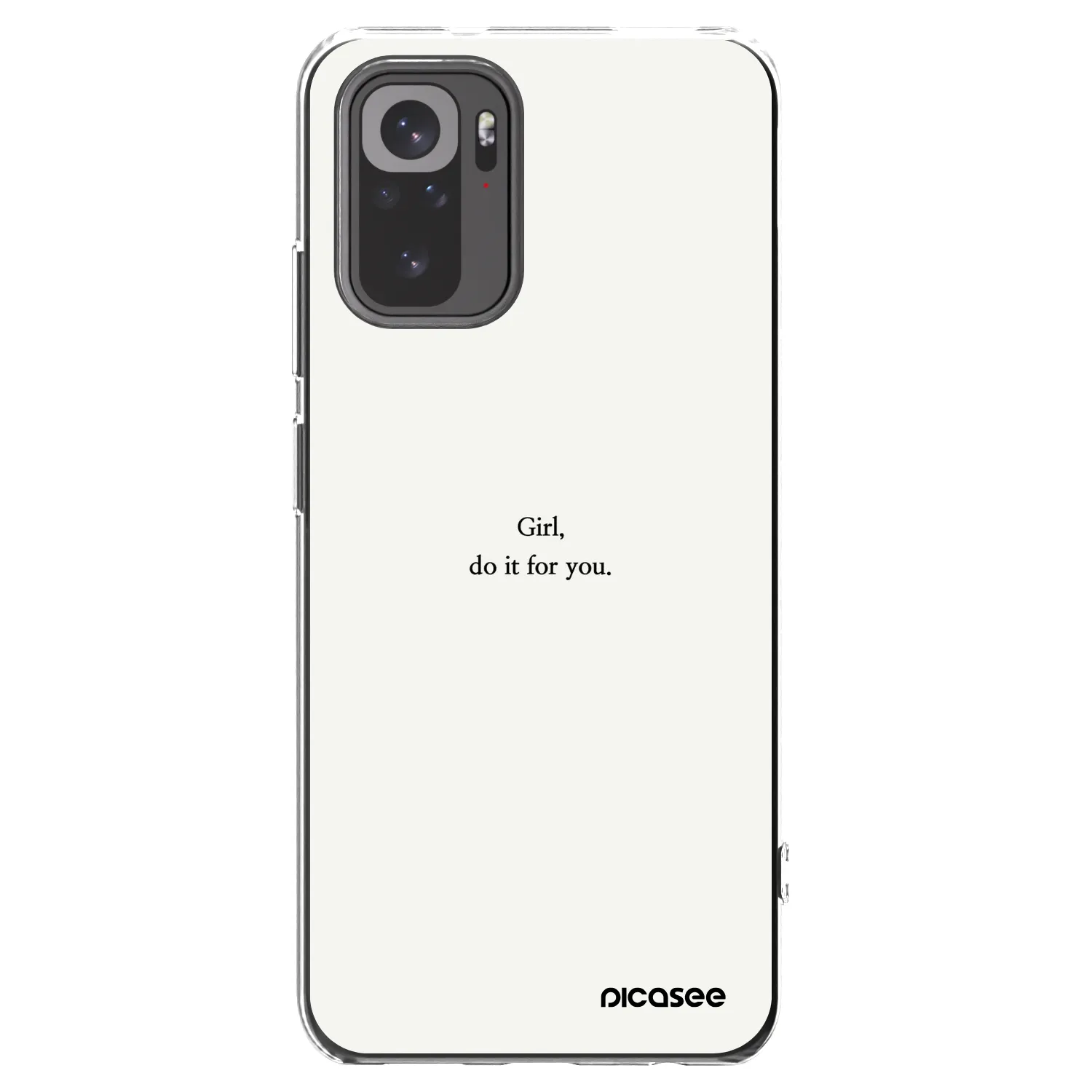 Picasee husă transparentă din silicon pentru Xiaomi Redmi Note 10 - Girl, do it for you