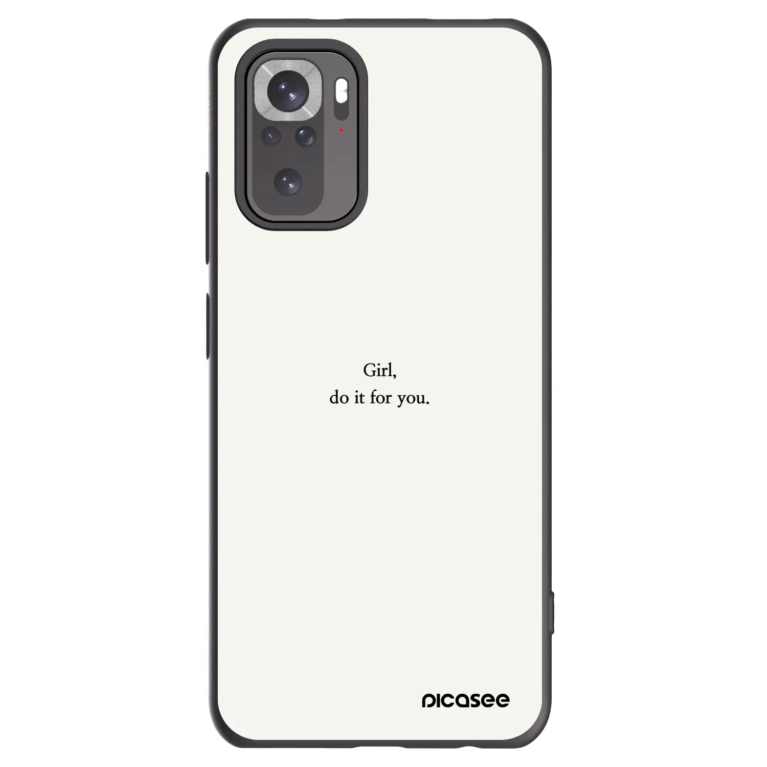 Picasee husă neagră din silicon pentru Xiaomi Redmi Note 10 - Girl, do it for you