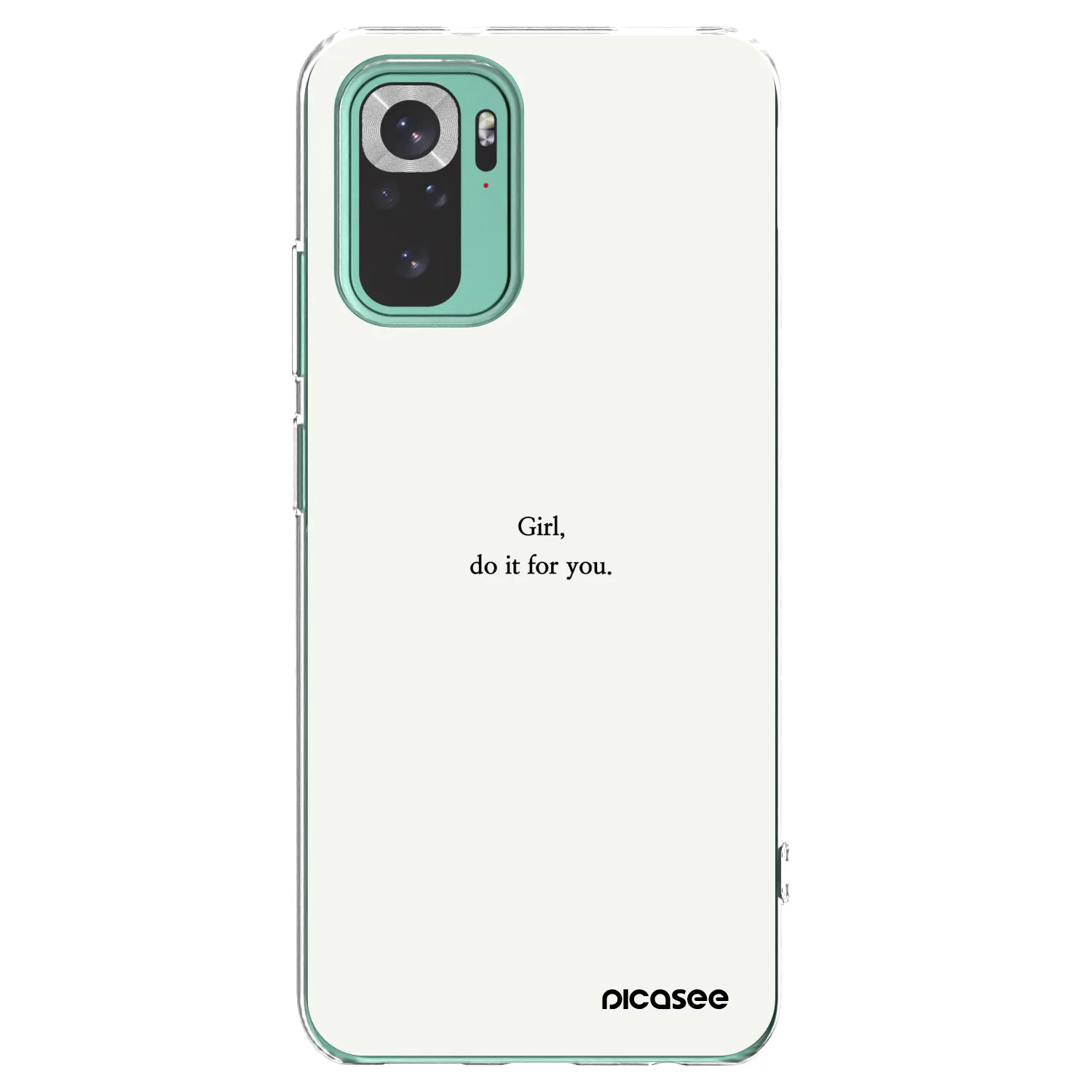 Picasee husă transparentă din silicon pentru Xiaomi Redmi Note 10 Pro - Girl, do it for you