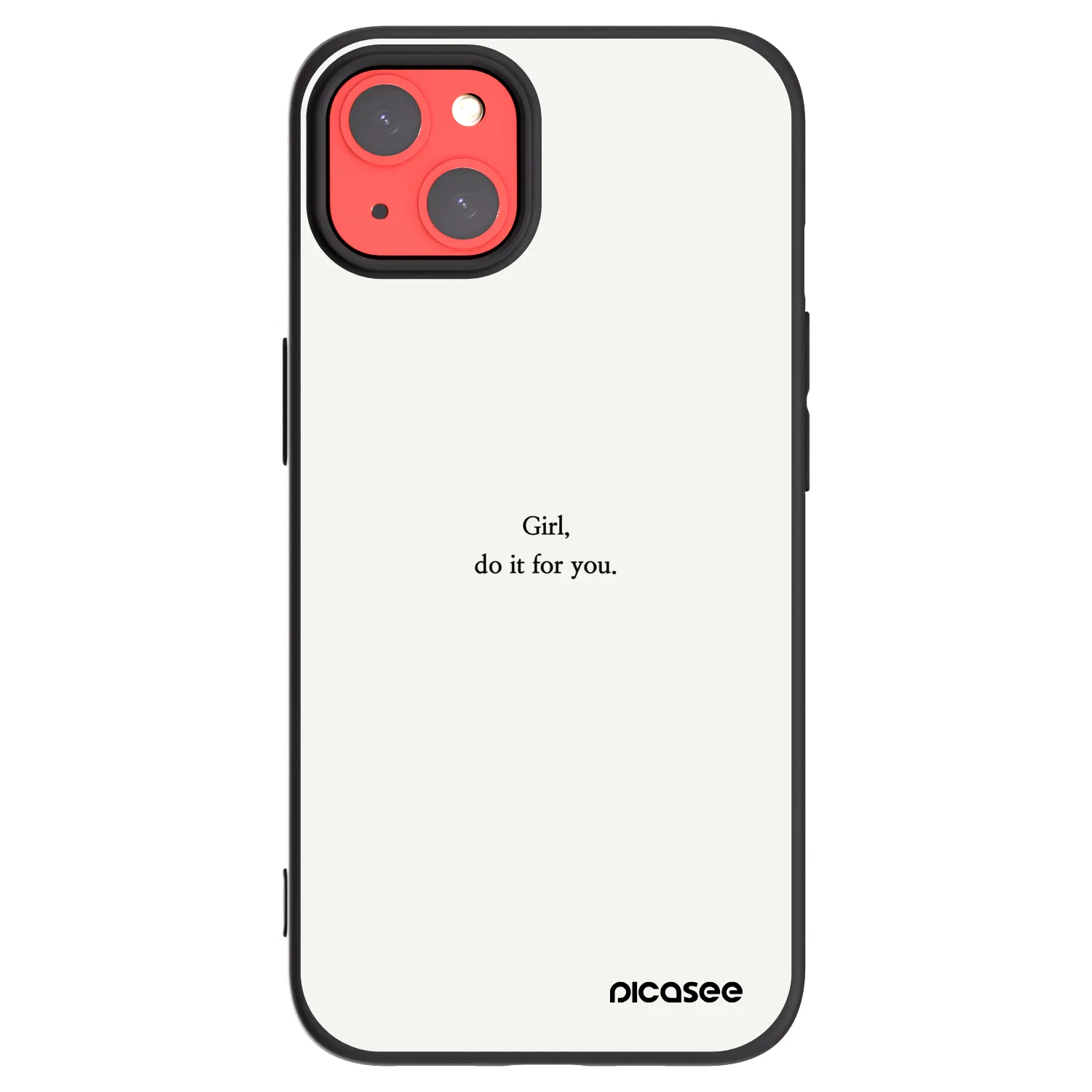 Picasee husă neagră din silicon pentru Apple iPhone 13 - Girl, do it for you