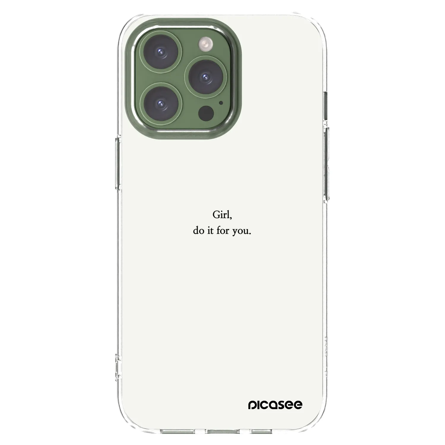 Picasee husă transparentă din silicon pentru Apple iPhone 13 Pro - Girl, do it for you