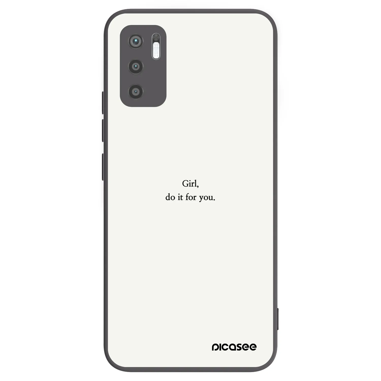 Picasee husă neagră din silicon pentru Xiaomi Redmi Note 10 5G - Girl, do it for you