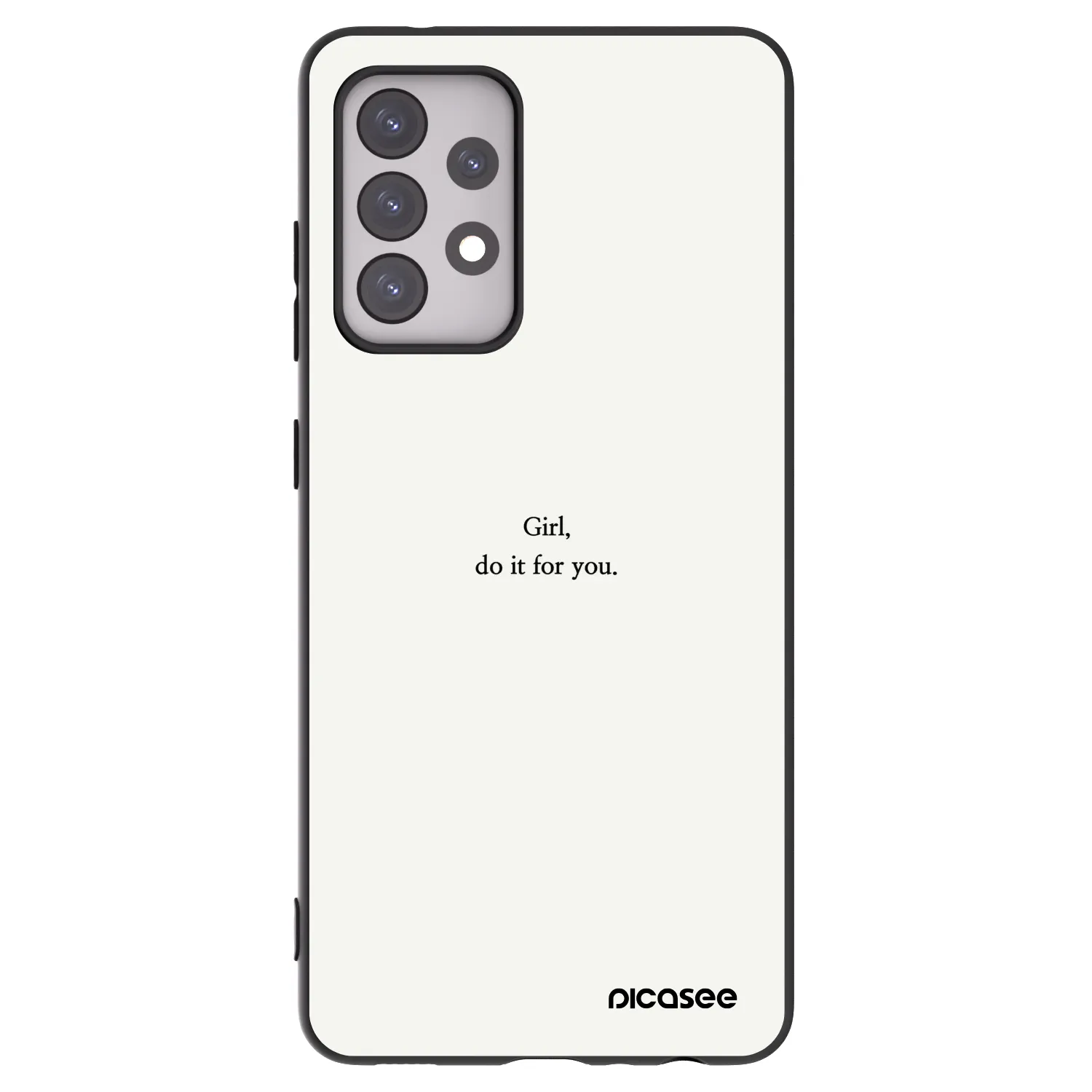 Picasee husă neagră din silicon pentru Samsung Galaxy A52s 5G A528B - Girl, do it for you