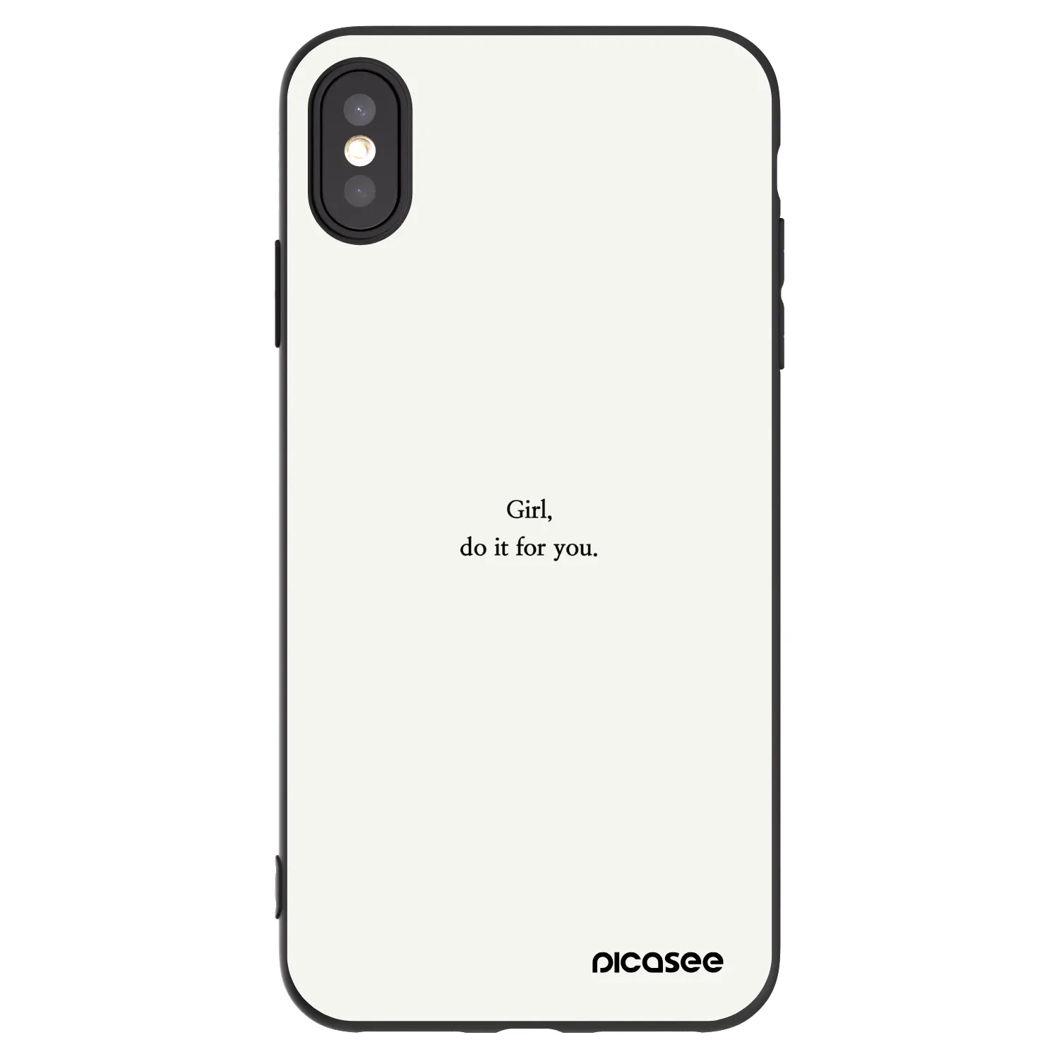 Picasee husă neagră din silicon pentru Apple iPhone XS Max - Girl, do it for you